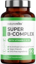 High Strength Vitamin B Complex, 90 Capsules - Contains Vitamin C and D, Folic Acid, Biotin, Thiamine, Riboflavin, Niacin, Pantothenic Acid and More - Supplements for Fatigue - Image 2