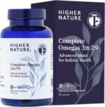 Higher Nature - Complete Omegas 3:6:7:9 - True Food® Formula - Fish Oils with Borage Oil & Virgin Olive Oil - Supports Vision, Brain Function & Cardio Health - Omega 3 6 7 9 Fatty Acids - 90 Capsules - Image 2