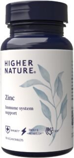 Higher Nature - Zinc - Immune System, Cognitive Function & Fertility Support - Gluten Free - Vegetarian & Vegan - 90 Tablets - Image 2