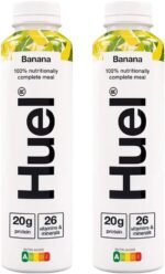 Hueldrink Ready To Drink Complete Meal Banana Flavour 500ml Pack of 2 Vegan Plant Based Meal Alternative Vitamin Minerals Protein Shake Dairy Free with Welari Thank You Card | (2pack) (1000ml) - Image 2