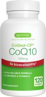 Igennus Advanced CoQ10 100mg, 4-Month Supply, 5X Bioavailability CoQsol-CF Boosted with D-Limonene, 120 Servings, Heart & Energy, Ubiquinone Coenzyme Q10 & Vitamin E Antioxidant, Clean Label - Image 2