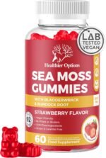 Irish Sea Moss Gummies with Bladderwrack & Burdock Root 5680 Mg | 60 Gummies | Strawberry Flavour | Vitamins & Minerals | Organic, Natural, Vegan, Gluten Free, Non GMO, High Strength - Image 2
