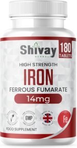 Iron 14mg Tablets | 180 Vegan Tablets - 6 Month Supply | High Strength Ferrous Fumarate Supplement | for Tiredness & Fatigue | Made in The UK by Shivay Herbals - Image 2