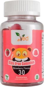 Iron Gummies Kids,15 Day Supply, Natural Strawberry Flavour, 30 Chewable Vegan Gummies, Vegetarian Friendly, Energy & Immune System, Kids Iron Gummies, GMO & Gluten Free. - Image 2
