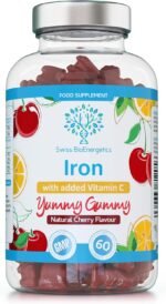 Iron Gummies with Added Vitamin C - 60 Natural Cherry Flavour Chewable Yummy Gummies - 2 Month Supply - efficient Absorption and gentler Digestion Formula - Made in The UK - Image 2