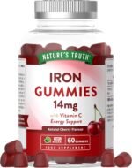 Iron Gummies with Vitamin C | 14mg High Strength Iron Supplement | Natural Cherry Flavour | 60 Gummies | Vegan | for Men & Women | Nature's Truth - Image 2