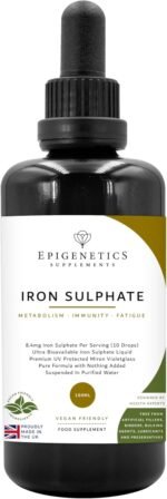 Iron Sulphate 100ml | 8.4mg Highly Absorbable Ferrous Sulphate | Miron Violet Glass | Vegan Liquid Supplement UK Made | 10 Drops Daily (4 Month Supply) - Image 2