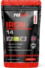 Iron Tablets High Strength 14mg - 60 Tablets - Vegan Energy Tablets for Tiredness and Fatigue - High Absorption Iron Supplements for Women and Men - Made in The UK by PROELITE - Image 2