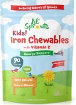 Iron Tablets for Kids with Vitamin C | 90 Chewable Tablets (3 Months Supply) | Natural Berry Flavour | Vegan Iron Supplement for Kids | by Lil' Sprouts - Image 2