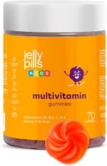 Jelly Pills Multivitamin and Mineral Gummies for Kids - 70 Vegan Gummies - No Added Sugars - Strawberry Flavor - A, B, C, D, E, Zinc, Biotin & Folic Acid - Image 2