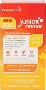 Junior Revive, Kids Multivitamin - 23 Active Ingredients - 1 Daily Sachet - Childrens Vitamin & Mineral Complex - Supports Heart Health, Mental Performance and Immune System - 20 Sachets - Image 2