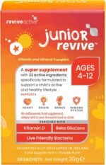 Junior Revive Unflavoured, Kids Multivitamin - 22 Active Ingredients - 1 Daily Sachet - Childrens Vitamin & Mineral Complex - Supports Heart Health, Mental Performance and Immune System - 20 Sachets - Image 2