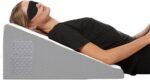 KATKLU Adjustable Bed Wedge 50×50×26cm, Pillow Memory Foam Back Support Cushion for Acid Reflux, Snoring, Post Surgery Recovery & Reading – Orthopedic Set-with Free 3D Sleep Mask - Image 2