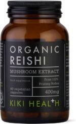 KIKI Health - Organic Reishi Mushroom Extract Capsules 400mg - High Potency - from 100% Fruiting Bodies - 50% Beta-Glucan Rich Polysaccharides - Vegan Friendly - 60 Capsules - Image 2