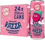 Karma Drinks Razza Raspberry Pink Lemonade - 24 x 250ml Cans - Natural Fizzy Soft Drinks, Fairtrade, Organic & Vegan - Image 2