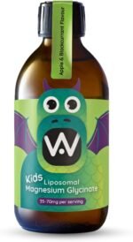 Kids Liposomal Magnesium Glycinate (250 ml) – Great Tasting Mighty Liquid Magnesium Supplement for Children | Sleep, Energy & Brain Support – Vegan, Apple & Blackcurrant - Image 2