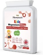 Kids Magnesium 120 Chewable Tablets – 50mg Magnesium for Anxiety, Sleep & Tics | Tasty Strawberry Flavour | Children’s Supplement 4+ | Vegan, Sugar-Free, Made in UK | Pharmanostix - Image 2