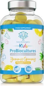 Kids Probiotics/ProBiocultures Gummies - 150 Children's probiotics Multi-Strain Gummies - Natural Pineapple Flavour – with Added B & C Vitamins for Immune Support - 5 Month Supply – UK Made - Image 2