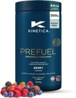 Kinetica Sports Prefuel Pre Workout -Berry Flavour | 5.8g Amino Acids Blend, 2.25g BCAA's & 94mg Caffeine/Serve, 30 Servings/300g| With Essential Vitamins, Minerals|Supports Performance & Energy Boost - Image 2