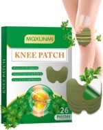 Knee Patch, 26Pcs Pain Relief Patch for Knee, Deep Heat Patches for Knee, Neck, Shoulder, Sore Muscles and Joint Pain- Fast Acting, Up to 24h No Side Effect Wormwood Herbal Knee Patches - Image 2