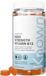 Known High Strength 500mcg Vitamin B12 Gummies – Pineapple Flavour – Chewable Vegan Gummy Supplement – High Absorption – Energy, Metabolism & Tiredness Reduction – 1 Month Supply – for Men & Women - Image 2