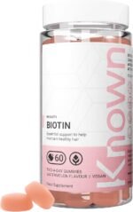 Known High-Strength Biotin Gummies - 10,000µg Biotin - Supports Healthy Hair & Skin - Natural Watermelon Flavour - 60 Vegan Gummies, 1 Month Supply - Image 2