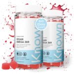 Known Tasty Vegan Omega 3 6 9 Gummies - 400mg Organic Flaxseed Oil - Supports Heart & Brain Health - Natural Peach Flavour - 60 Gummies, 2 Months Supply (2) - Image 2