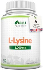 L-Lysine 1000mg High Strength - 180 Vegan Tablets - 6 Month Supply - Essential Amino Acid - Made in The UK - Nu U Nutrition - Image 2