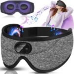 LC-dolida Bluetooth Sleep Mask Headphones, Eye Mask Headphones Built-in 38 Soothing White Noise, Can Play 15Hrs Breathable Eye mask with Bluetooth Earphones for Travel,Nap Sleeping,Shift Work - Image 2