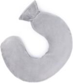 LIVIVO 1L Neck & Shoulder U-Shaped Hot Water Bottle – Soft Fleece Cover Hot Water Bag for Winter Warmth, Pain & Stress Relief – Removable Washable Sleeve and Leakproof Screw Cap – Grey - Image 2