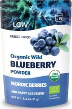 LOOV Wild Blueberry Powder Organic, Wild-Crafted from Nordic Forests, 100% Whole Fruit Bilberry, 15-Day Supply, 91 g, Freeze-Dried and Powdered Blueberries, No Added Sugar - Image 2