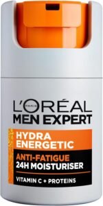 L'Oréal Men Expert Hydra Energetic Anti-Fatigue Moisturiser: 24hr Hydration for Men's Skin. Combats Dryness and Dark Circles. Fast-absorbing, Enriched with Vitamin C. 50ml - Image 2