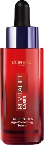 L'Oréal Paris Revitalift Laser Tri-Peptides Age-Correcting Serum, Clinically Proven, Firms, Plumps and Evens the Skin, Formulated with Peptides, Hyaluronic Acid, and Vitamin C, 30ml - Image 2
