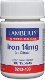 Lamberts Iron 14mg 100 Tablets – As Citrate for High Absorption – Gentle on The Stomach – Vegan Iron Supplement - Image 2