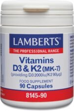 Lamberts Vitamin D3 2000iu & K2 90µg – High Strength MK-7 Complex – Bone & Immune Support – 90 Vegetarian Capsules - Image 2