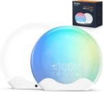 Light Therapy Lamp, Sunlight Lamp with 10,000 Lux, 20 Brightness & 4 Color Temperature, Dual Alarms & Snooze, 11 Atmosphere Lights and Sleep Aid - Image 2