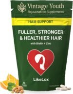 LikeLox Hair Growth Supplement for Women & Men – Biotin, Zinc, Silica & Iron | Thicker Hair, Hair Loss & Thinning Support | Vegan Hair Vitamins for Hair Regrowth, Strength & Volume | UK Made - Image 2