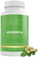 Lily Green Organic Moringa Capsules | 1500mg per Serving Amino Acid Supplements | Rich in Vitamins, Calcium, Iron, Potassium & Antioxidants | No Artificial Additives | 90 Vegan Capsules | Made in UK - Image 2