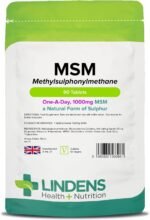 Lindens - MSM 1000mg - 90 Vegan Tablets - 1-A-Day - UK Made - Rich in Sulphur, Joint Support, Tissue, Joint Care | Natural Sulfur | (Methylsulfonylmethane) | (3+ Months Supply), Letterbox Friendly - Image 2