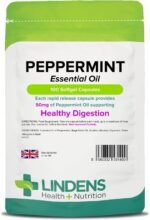 Lindens - Peppermint Oil 50mg Capsules - 100 Pack - UK Made - Essential Oil of Peppermint Supporting Healthy Digestion - Letterbox Friendly - Image 2