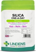 Lindens - Silica 250mg, 100 Capsules - UK Made - Fortified with Biotin & Selenium, Contributes to Healthy Hair, Nails & Skin - Premium Bamboo Extract, Letterbox Friendly - Image 2