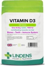 Lindens Vitamin D3 1100IU - 120 Tablets - Immune System, Bones, Teeth, UK Manufacturer Immune Support | (4 Months Supply) | Suitable for Vegetarians | Letterbox Friendly - Image 2