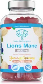 Lion's Mane Gummies 2000mg High Strength Mushroom Supplement - 60 Vegan Gummies Natural Berry Flavour - from Fruiting Body Extract - GMO Free - Made in The UK - Image 2