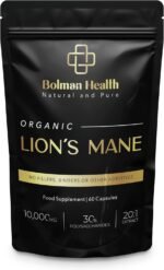 Lion’s Mane Mushroom Capsules | 20:1 High Strength Extract | 10,000mg Equivalent | Cognitive, Immune & Digestive Support | 60 HPMC Vegan Friendly Capsules | Non-GMO, Gluten-Free | Made in The UK - Image 2