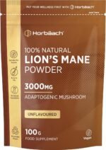 Lion's Mane Mushroom Powder - 100% Pure | High Strength 3000mg / Serving | Vegan | for Coffee & Tea | Mushroom Supplement | 100g Lion's Mane Powder | Horbaach - Image 2