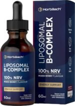 Liposomal Vitamin B Complex Liquid Drops | 60 mL | Fast Absorption | with All 8 B Vitamins (B1, B2, Niacin, Pantothenic Acid, B6, Folic Acid, B12 Methylcobalamin & Biotin) | Vegan | by Horbaach - Image 2