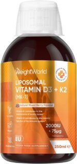 Liposomal Vitamin D3 K2 Liquid for Adults | 250ml | Vegan VIT D3 2000IU (Cholecalciferol) & K2 (MK-7) 75mcg | Natural Mixed Berry Flavour | 50 Servings | Non-GMO & Gluten-Free Liquid Vitamin D - Image 2