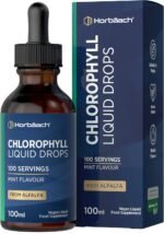 Liquid Chlorophyll Drops for Water Extracted from Alfalfa | 100ml - 3+ Months Supply | 100 Servings | Mint Flavour | Vegan Liquid Food Supplement | by Horbaach - Image 2