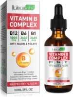 Liquid Vitamin B Complex Supplement, B Vitamins Complex - Vitamin B12 B1 B6 Niacin & Folate, 60ml, Raspberry Flavour - Supports Brain Heart Function, Elevates Mood & Energy Levels - Image 2
