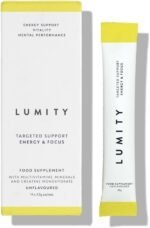 Lumity Energy & Focus Powder Multivitamin with Vitamin B6 & B12 & Lions Mane - Minerals, Biotin & Creatine Monohydrate for Cognitive Function, Enhanced Performance - Caffeine Free (14 Sachets) - Image 2